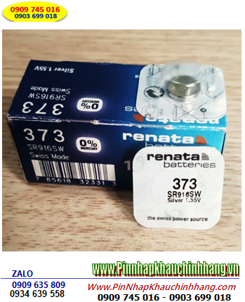 Pin 373 _Pin SR916SW, Pin Renata 373 SR916SW silver oxide 1.55V _Xuất xứ Thụy Sỹ _Vỉ 1viên